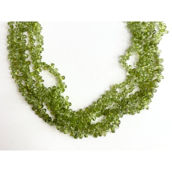 Peridot Multi Gemstone Gemstone Vintage Sterling Silver 925 Necklace - 19.5" - Picture 2 of 10